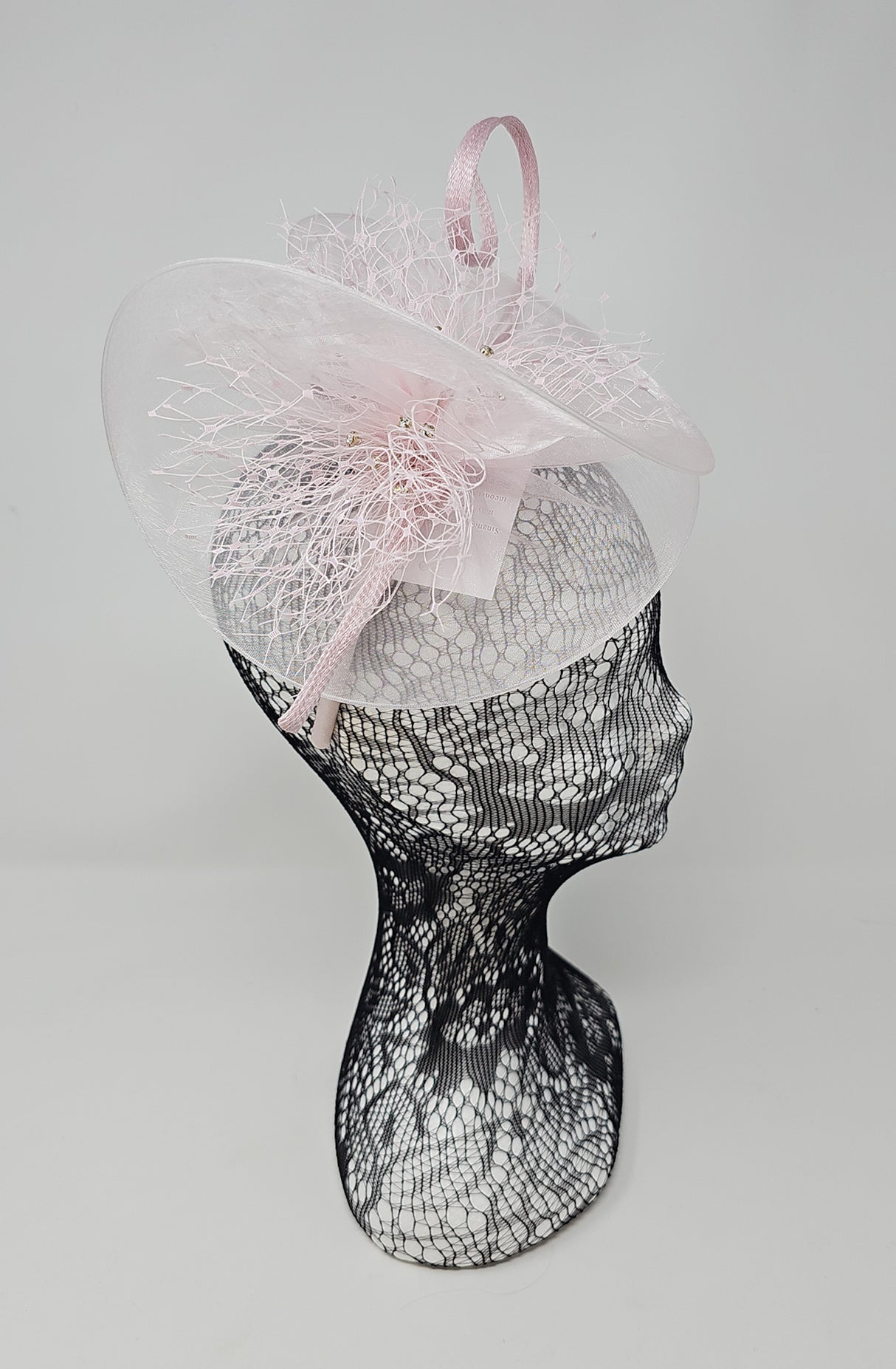Sorbet Pale Pink Organza Net Hairband Fascinator