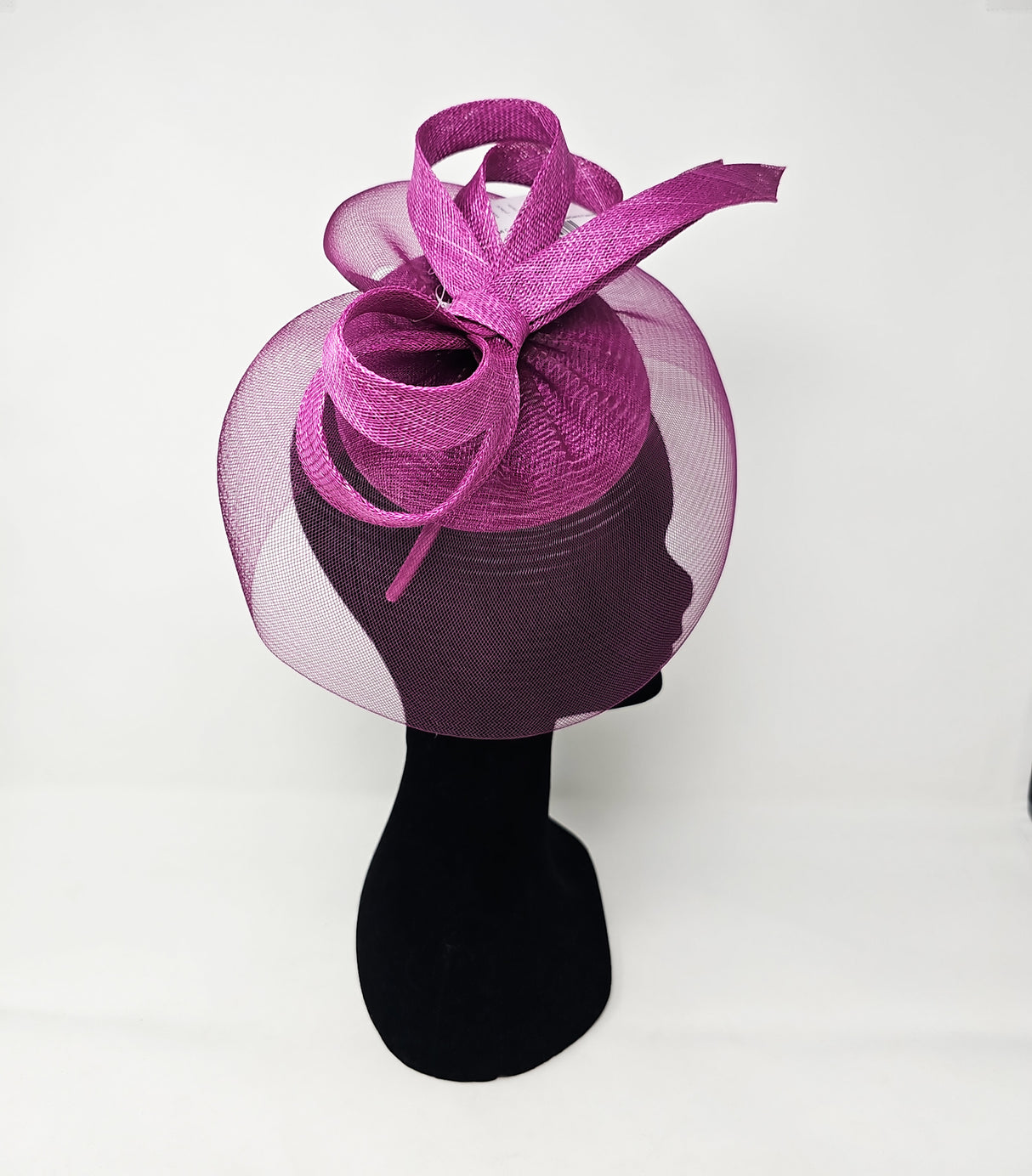Cerise Bow Halo Hairband Fascinator