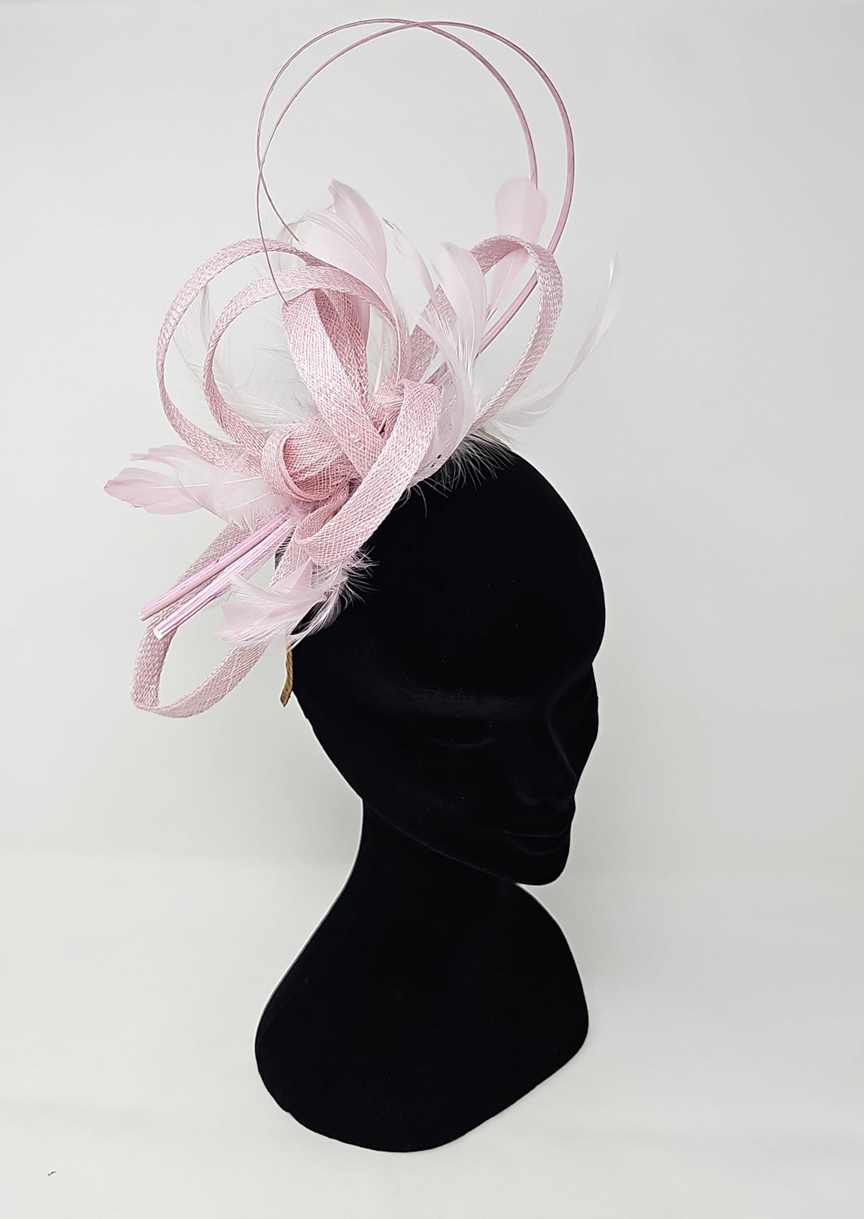 Quartz Pink Looped Hairband Fascinator