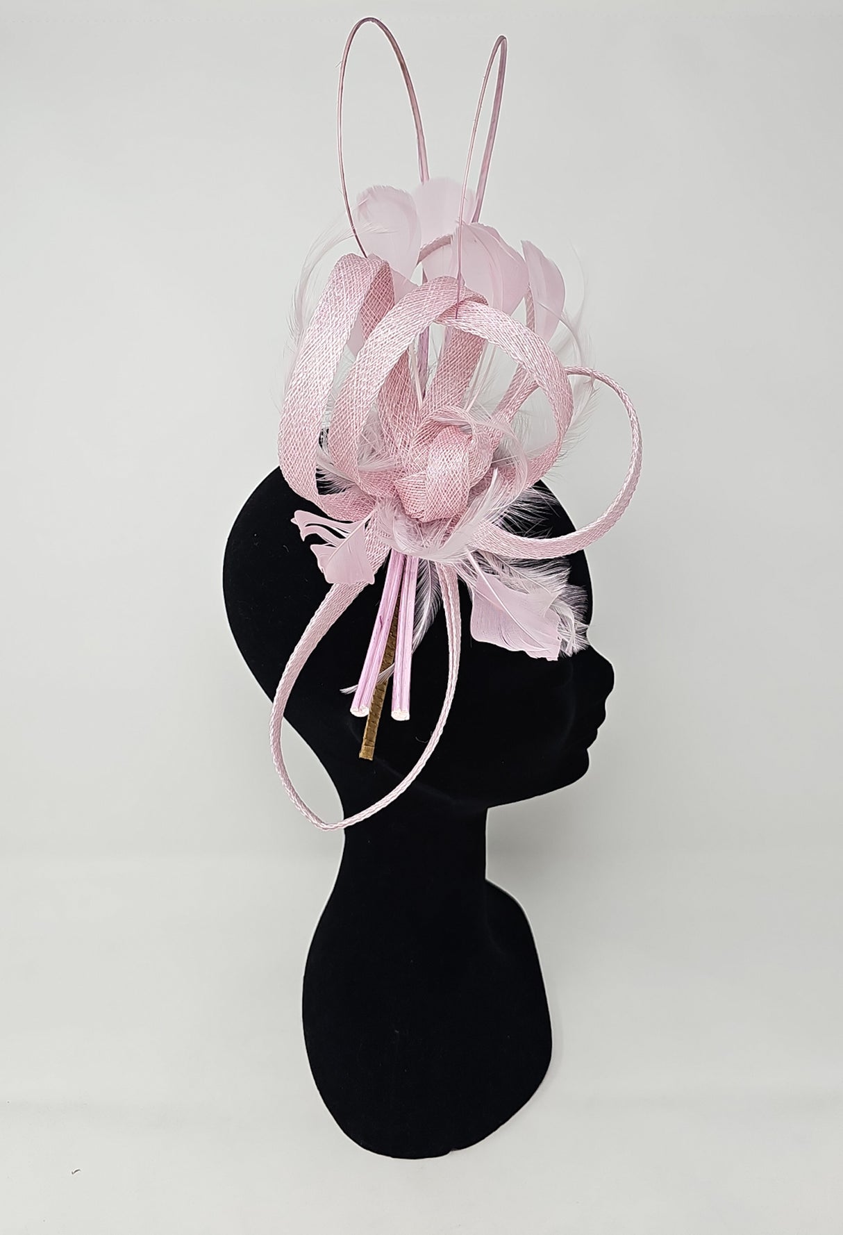 Quartz Pink Looped Hairband Fascinator