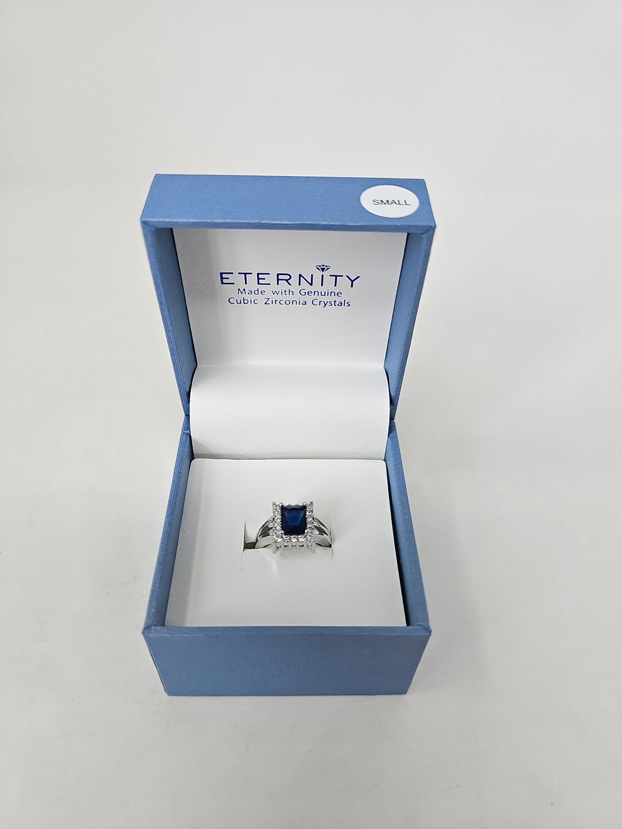 Eternity Cubic Zirconia Sapphire Gem Costume Ring