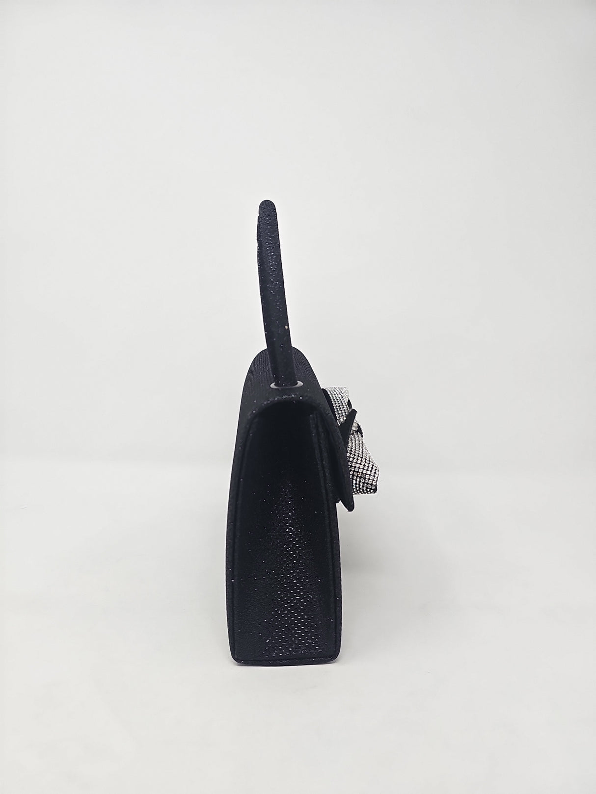 Black Bow Diamante Evening Clutch Bag