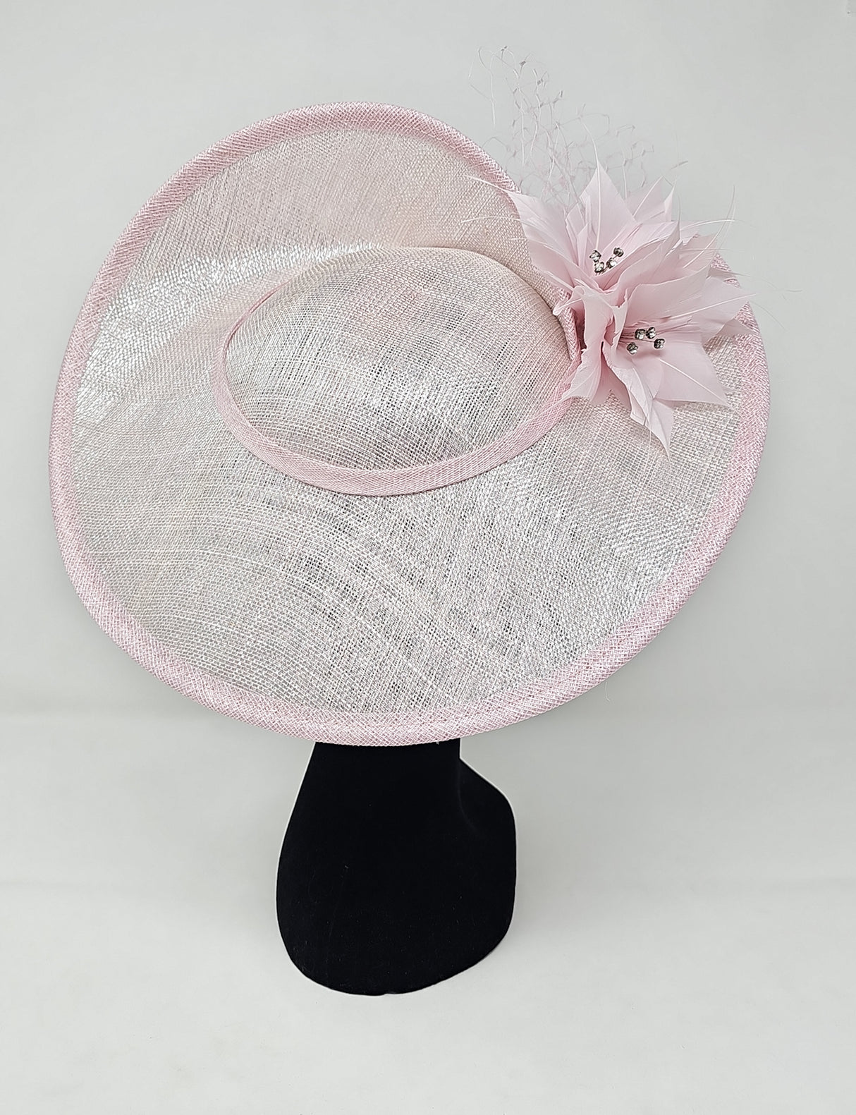 Metallic Sorbet Pink Disc Floral Hairband Fascinator