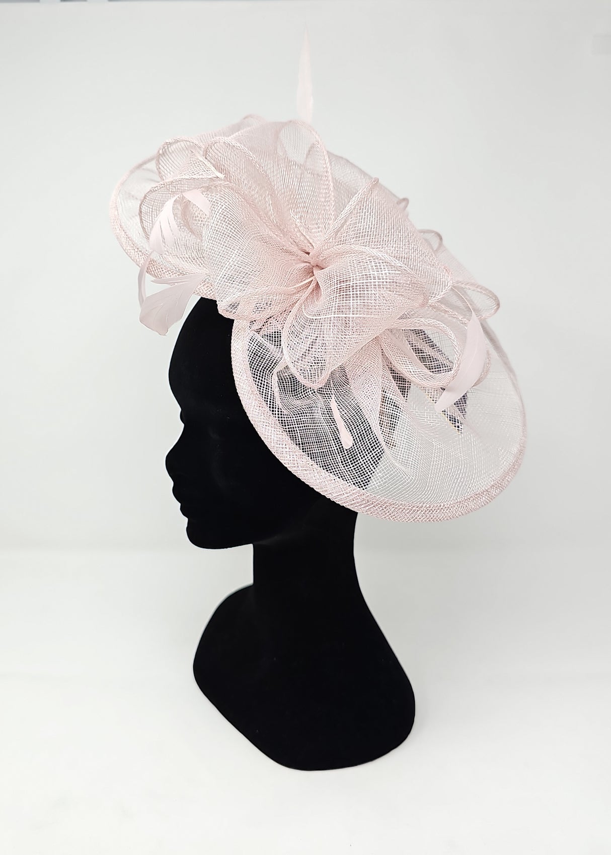 Truffle Looped Round Disc Fascinator