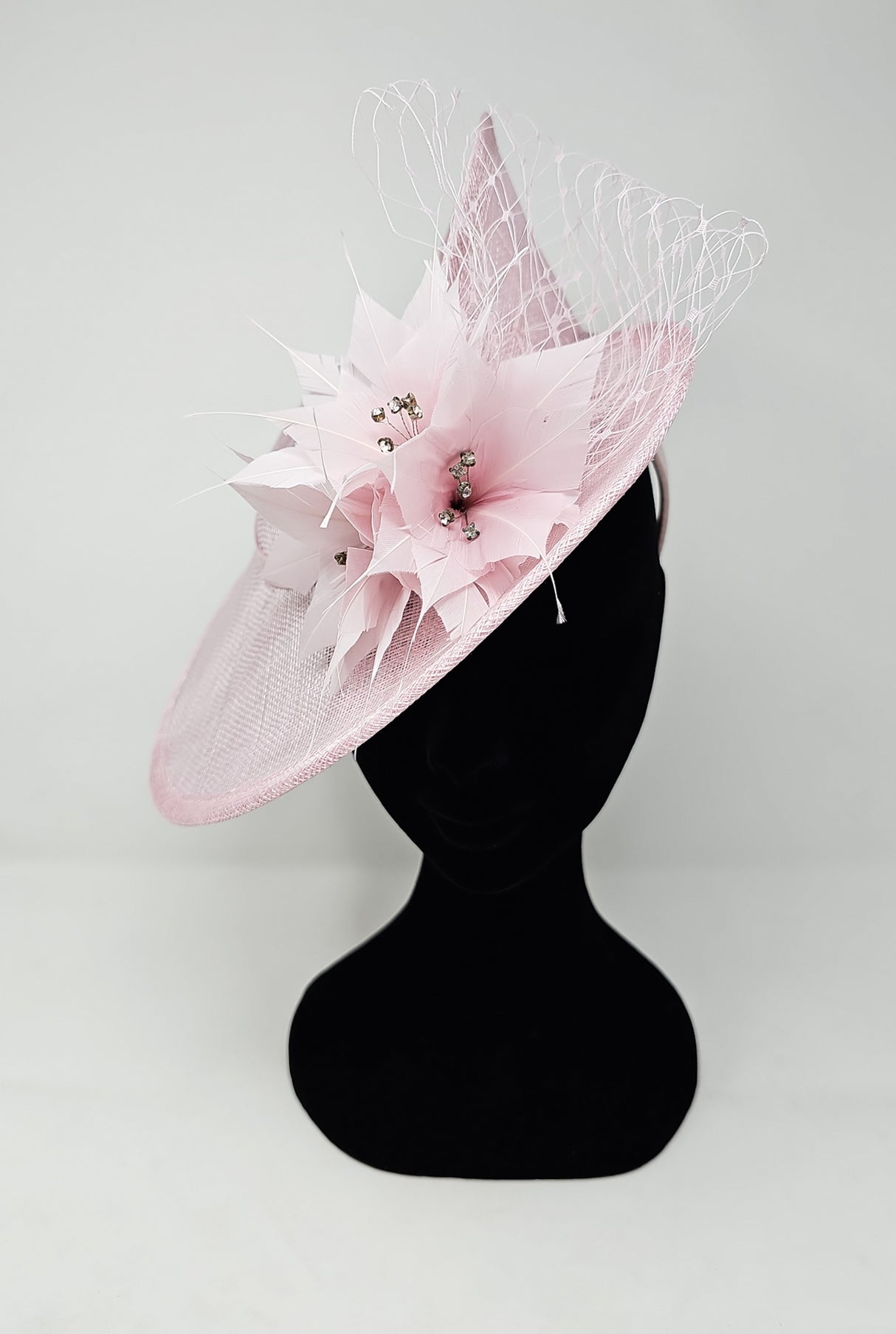 Sorbet Pink Disc Floral Hairband Fascinator