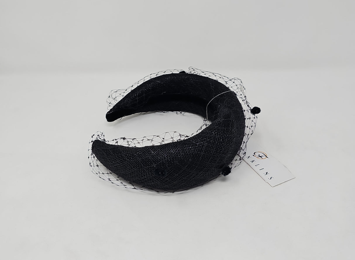 Black Veil Net Headband Fascinator