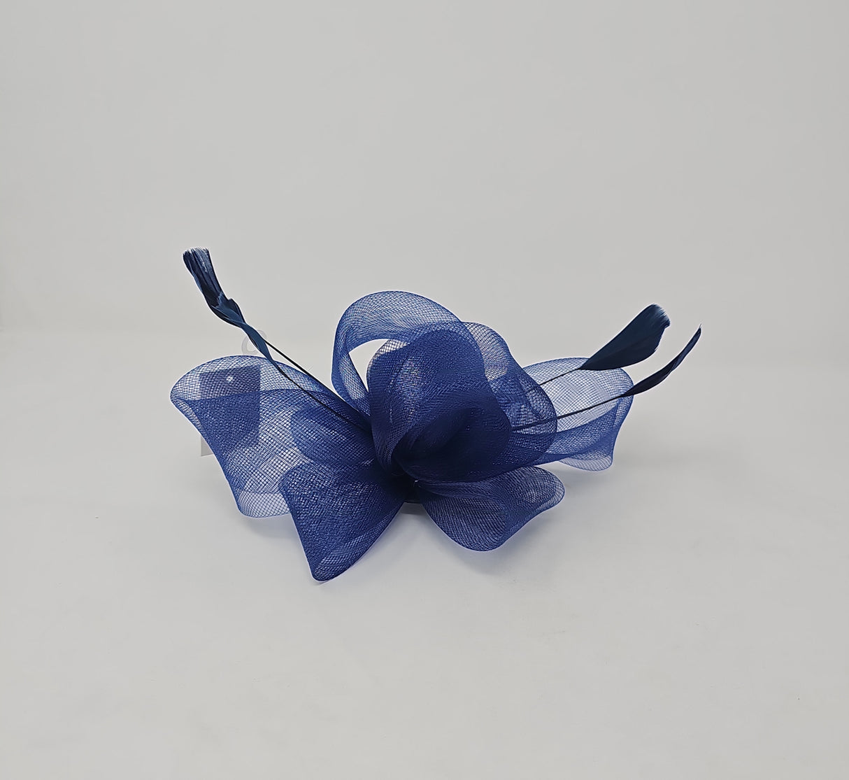 Navy Blue Loop Knot Slide Fascinator