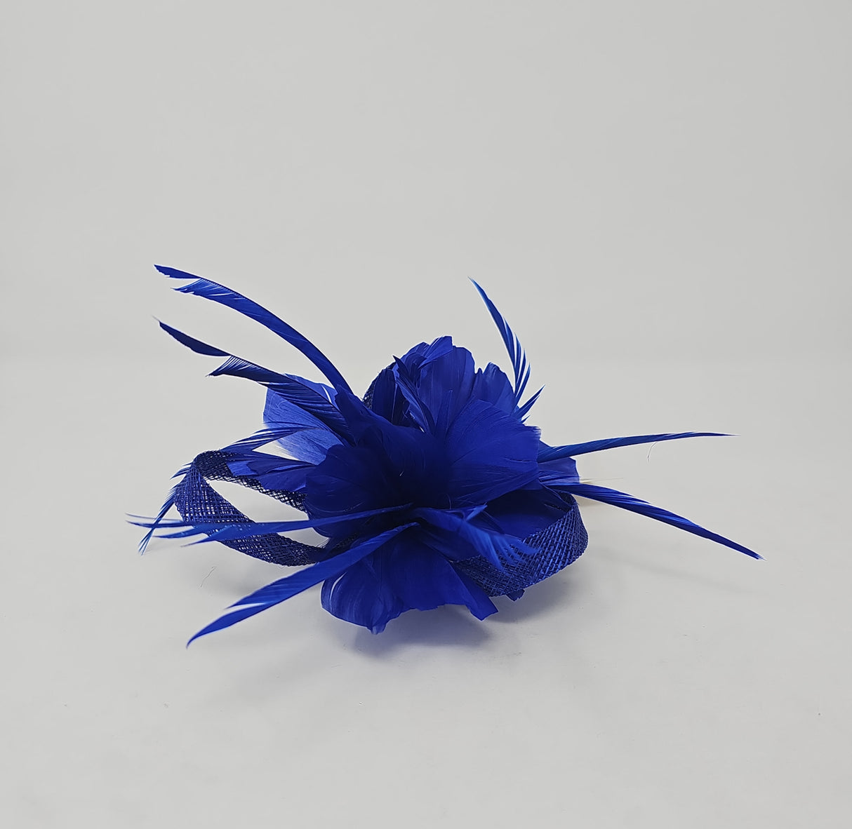 Cobalt Blue Feather Looped Slide Hair Clip