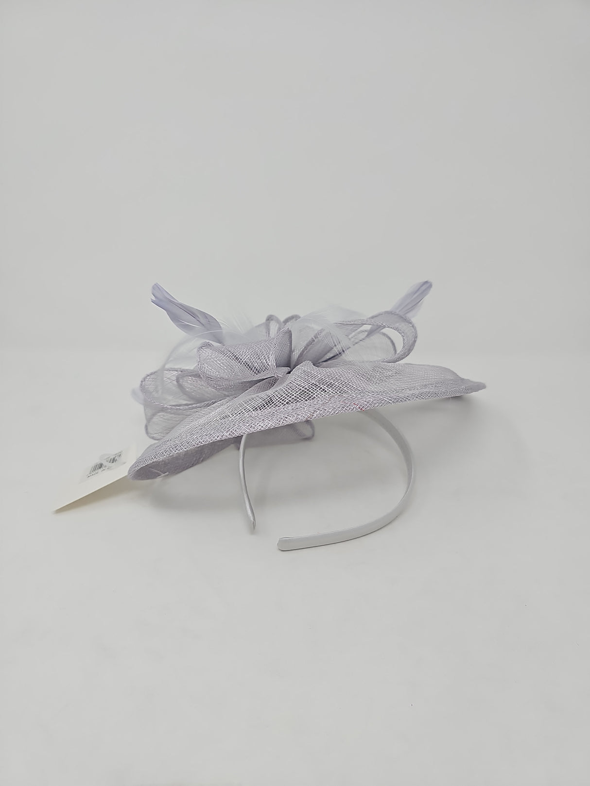 Pale Grey Half Moon Hairband Fascinator