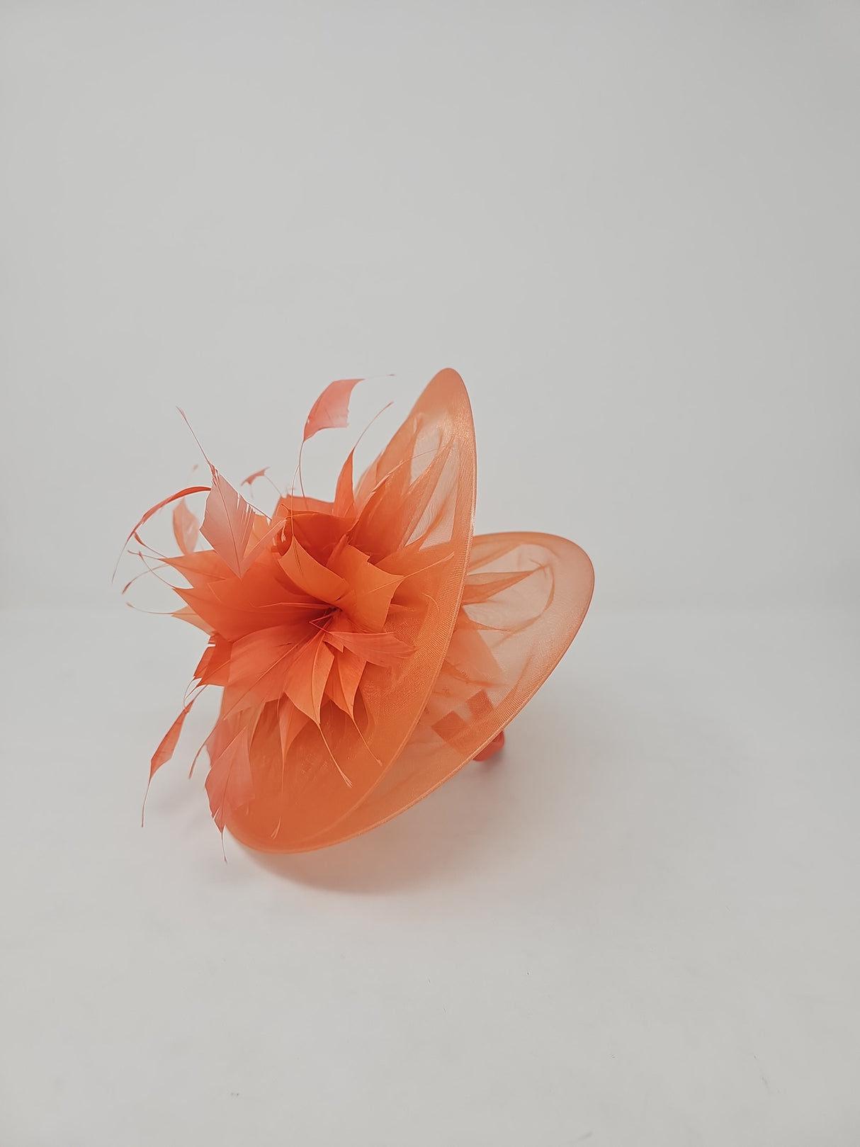 Orange Organza Halo Fascinator