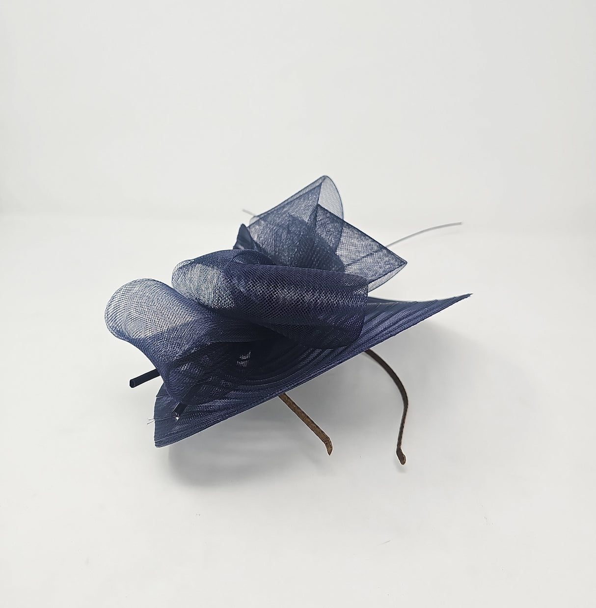 Navy Crin Layered Looped Fascinator