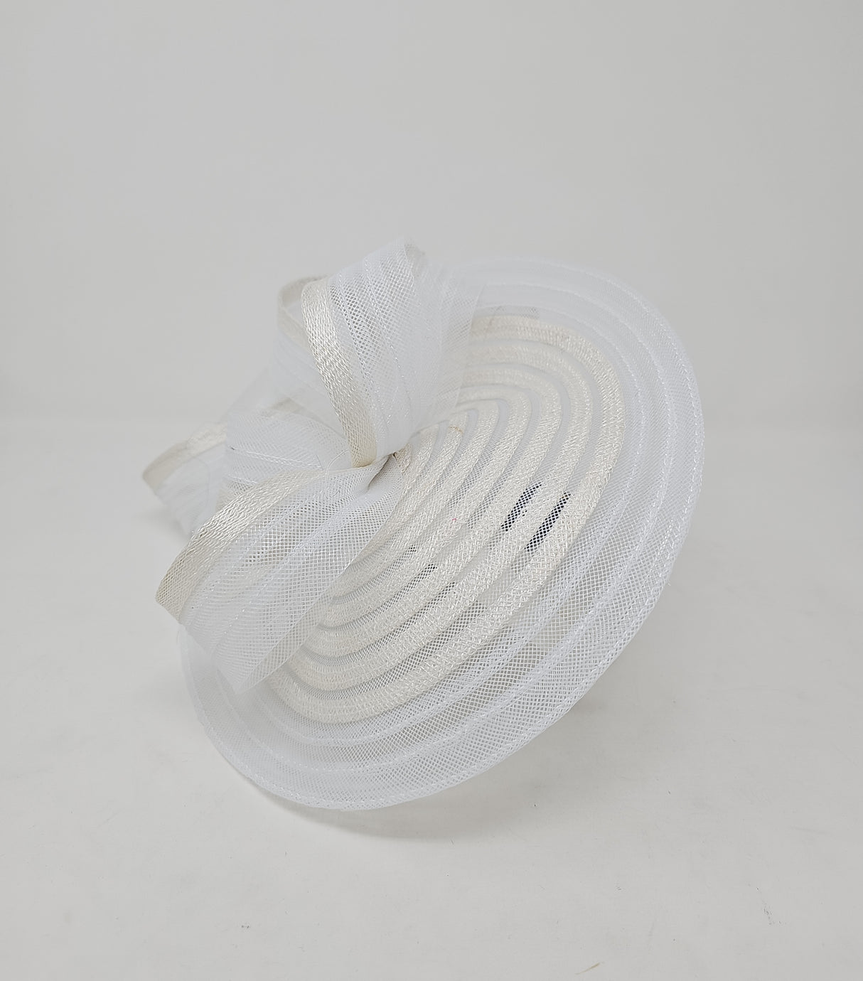 White Looped Layered Bridal Fascinator