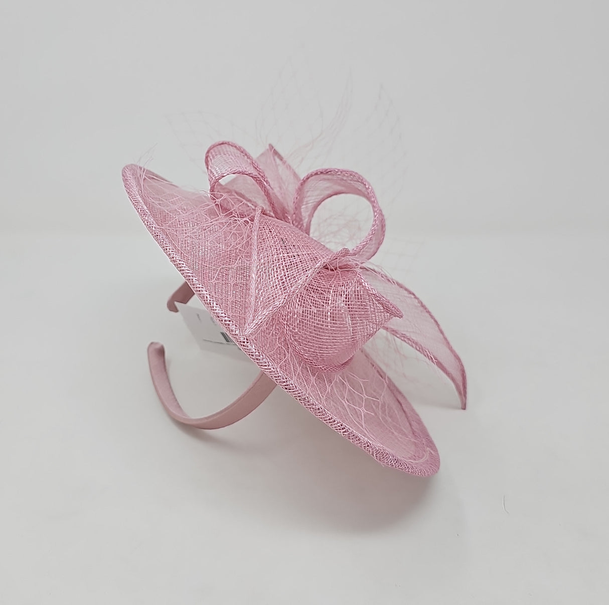Metallic Blush Rose Disc Hairband Fascinator