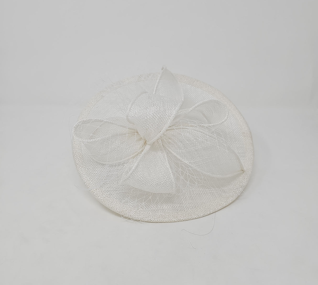 White Disc Hairband Fascinator