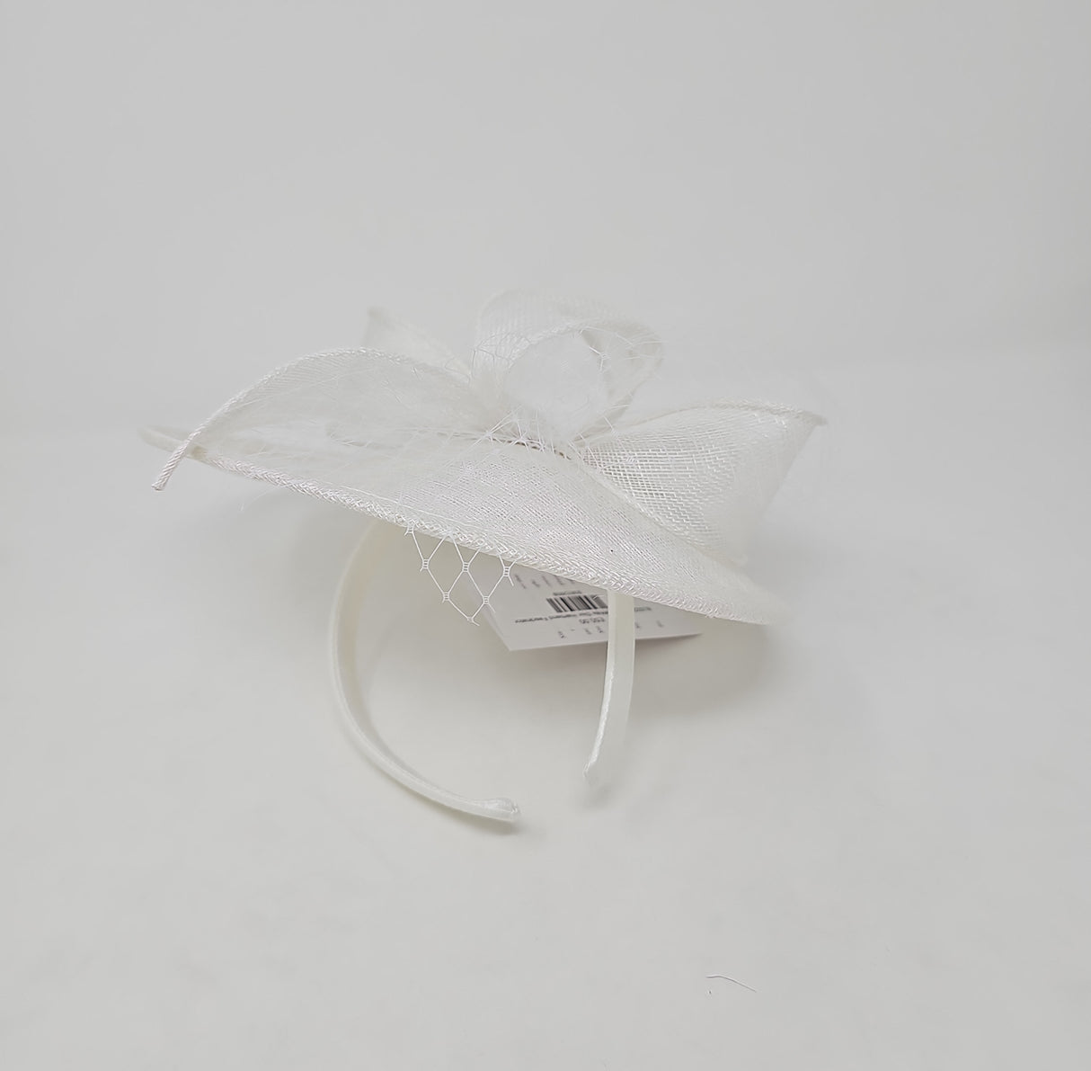 White Disc Hairband Fascinator