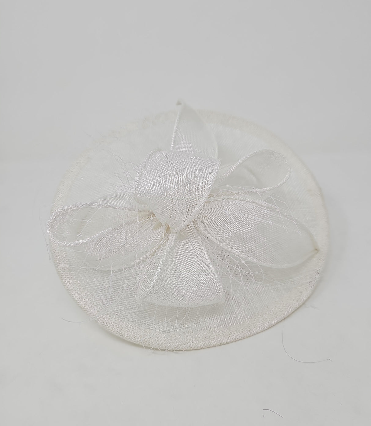 White Disc Hairband Fascinator