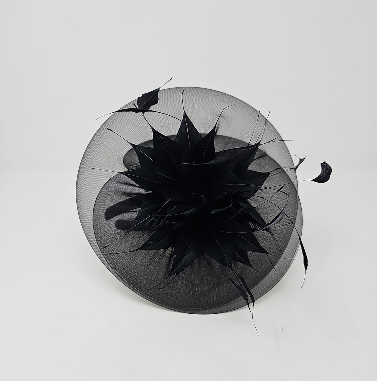 Black Organza Halo Fascinator