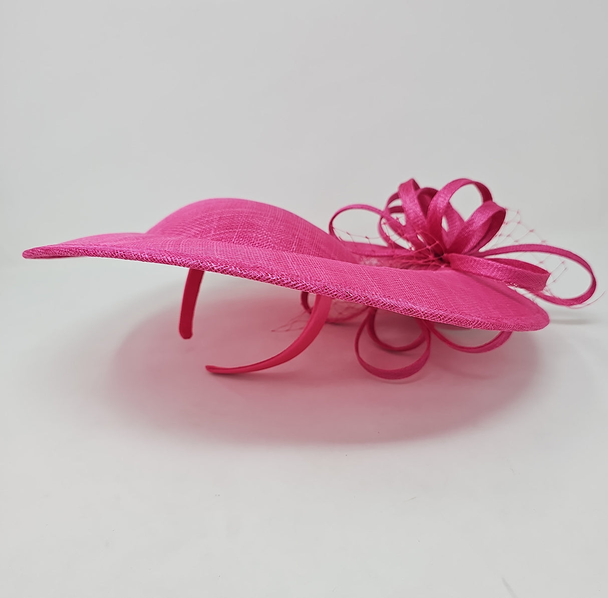 Lipstick Pink Large Disc Hairband Fascinator