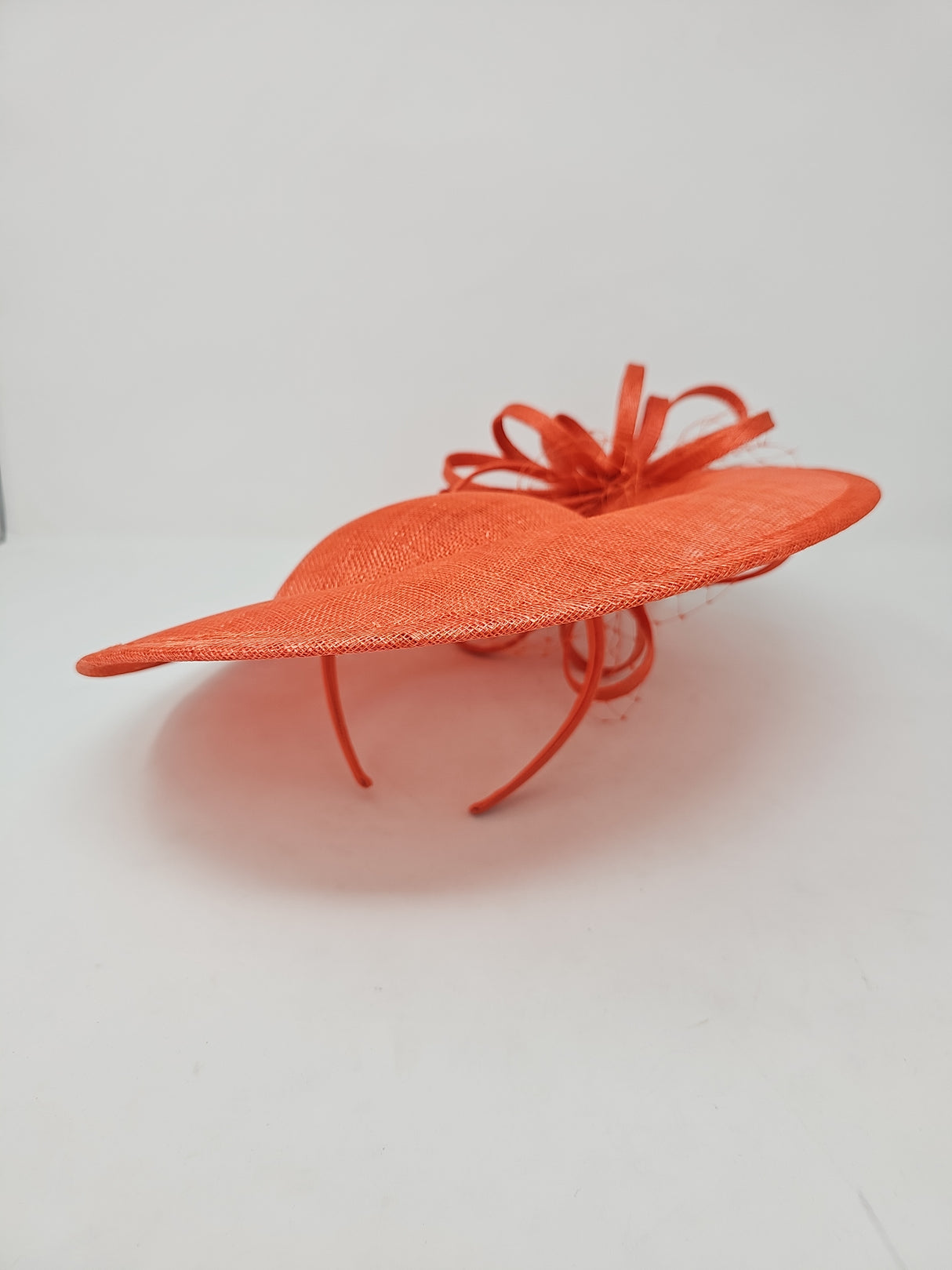 Orange Large Disc Hairband Fascinator