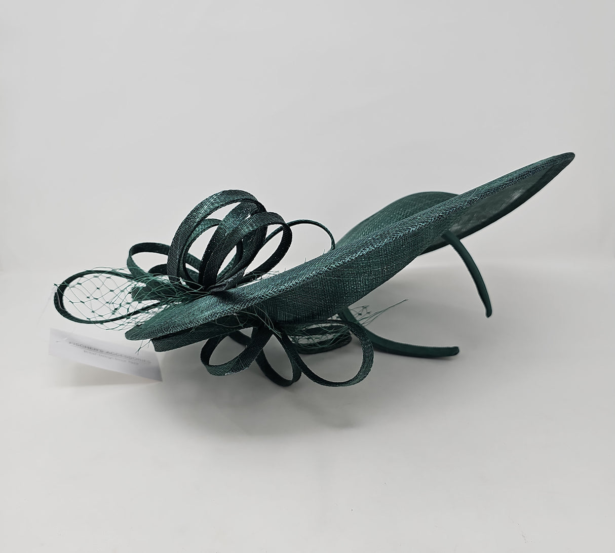 Pine Green Large Disc Hairband Fascinator