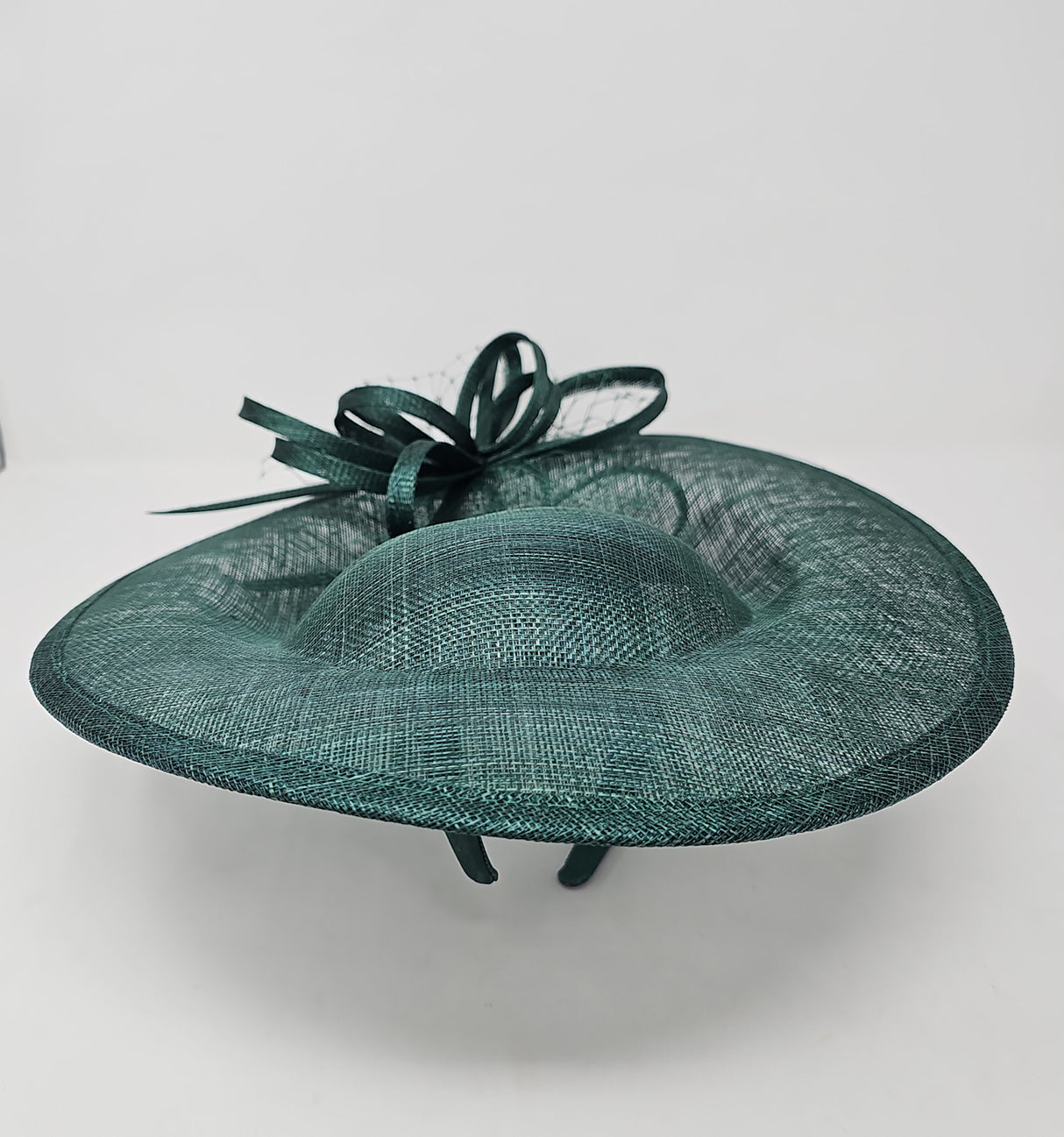 Pine Green Large Disc Hairband Fascinator