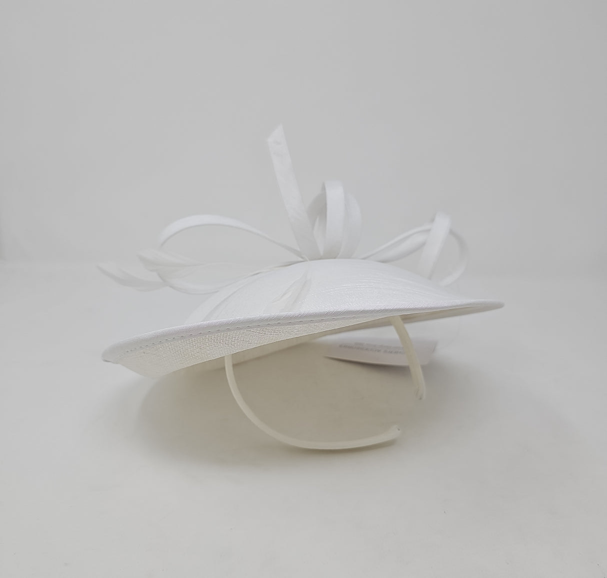 White Material Disc Hairband Fascinator
