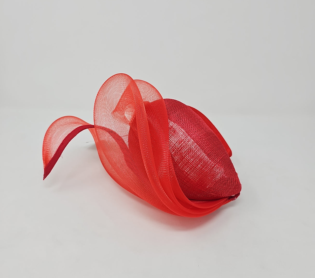 Tulip Red Net Hairband Fascinator