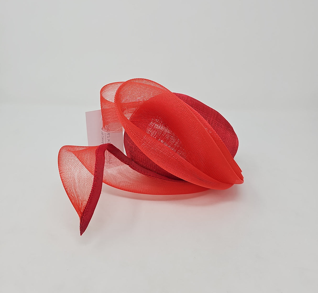 Tulip Red Net Hairband Fascinator