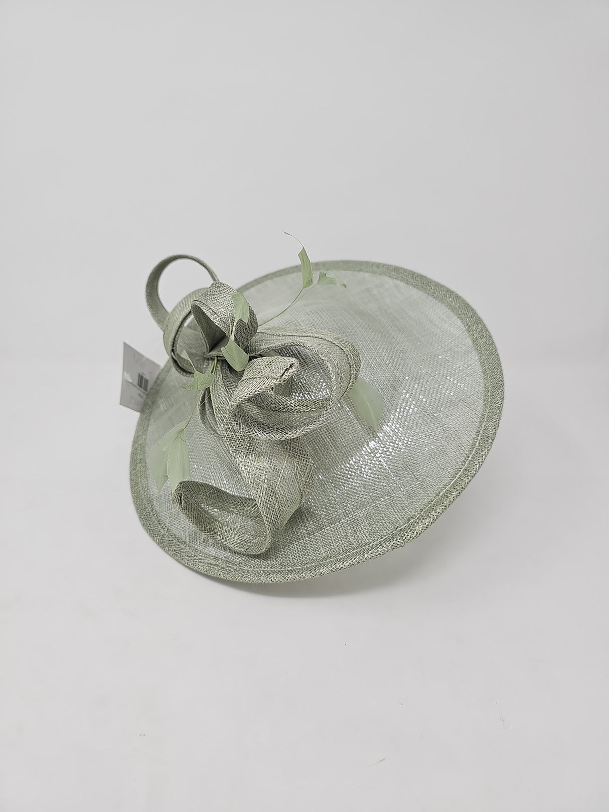 Metallic Sage Oval Disc Hairband Fascinator