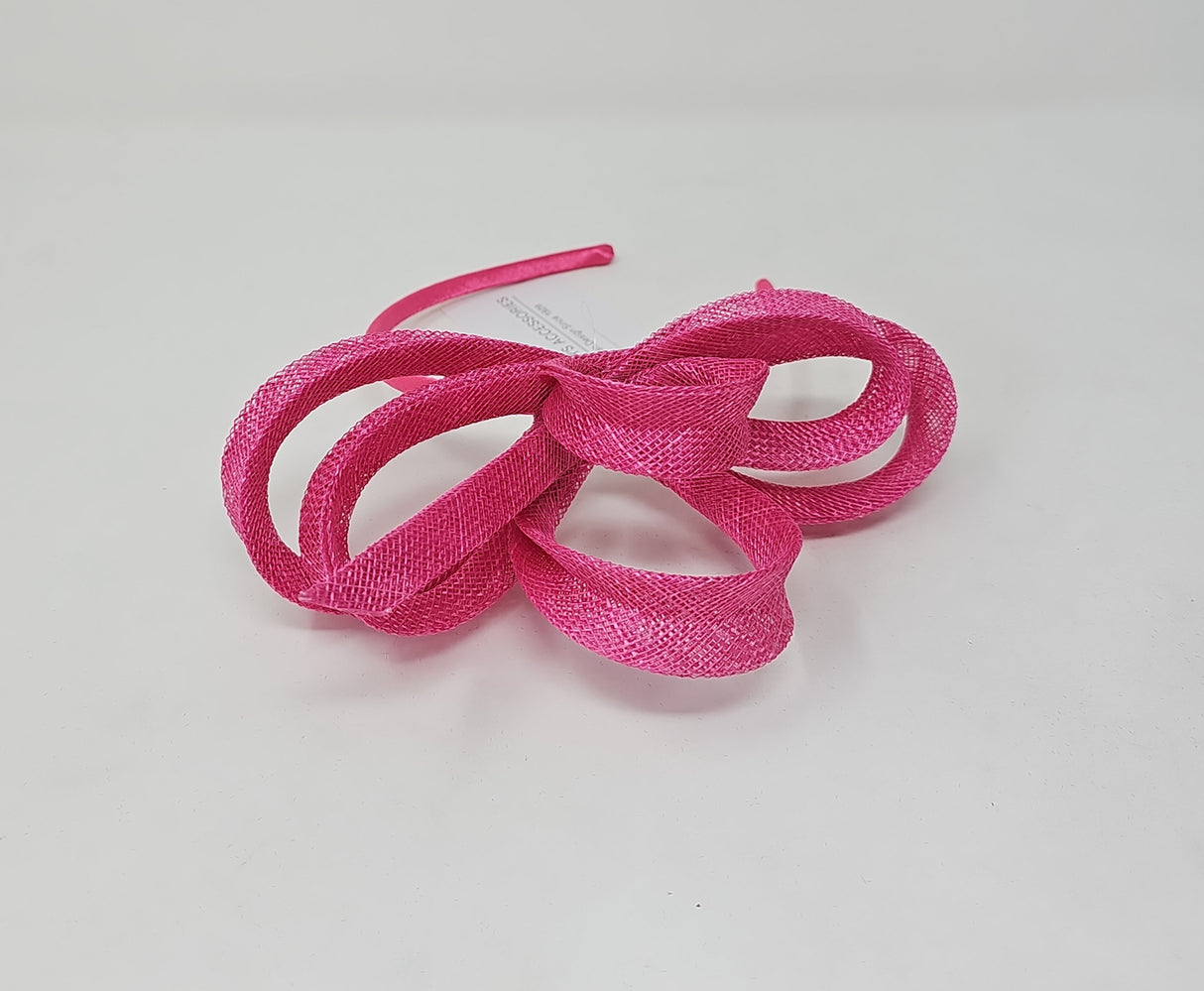 Lipstick Pink Loop Hairband Fascinator