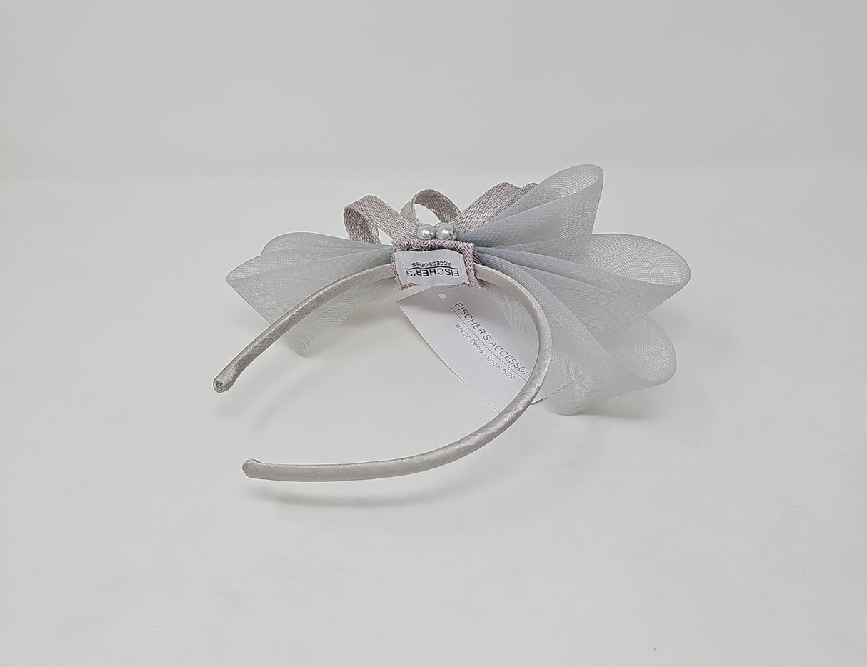 Pearl Bow Loop Hairband Fascinator