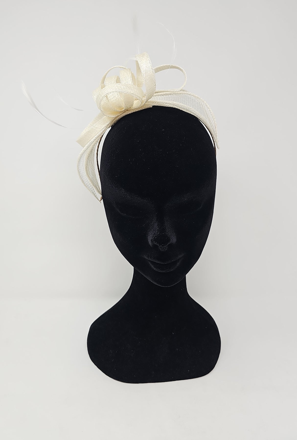 Ivory Looped Feather Hairband Fascinator