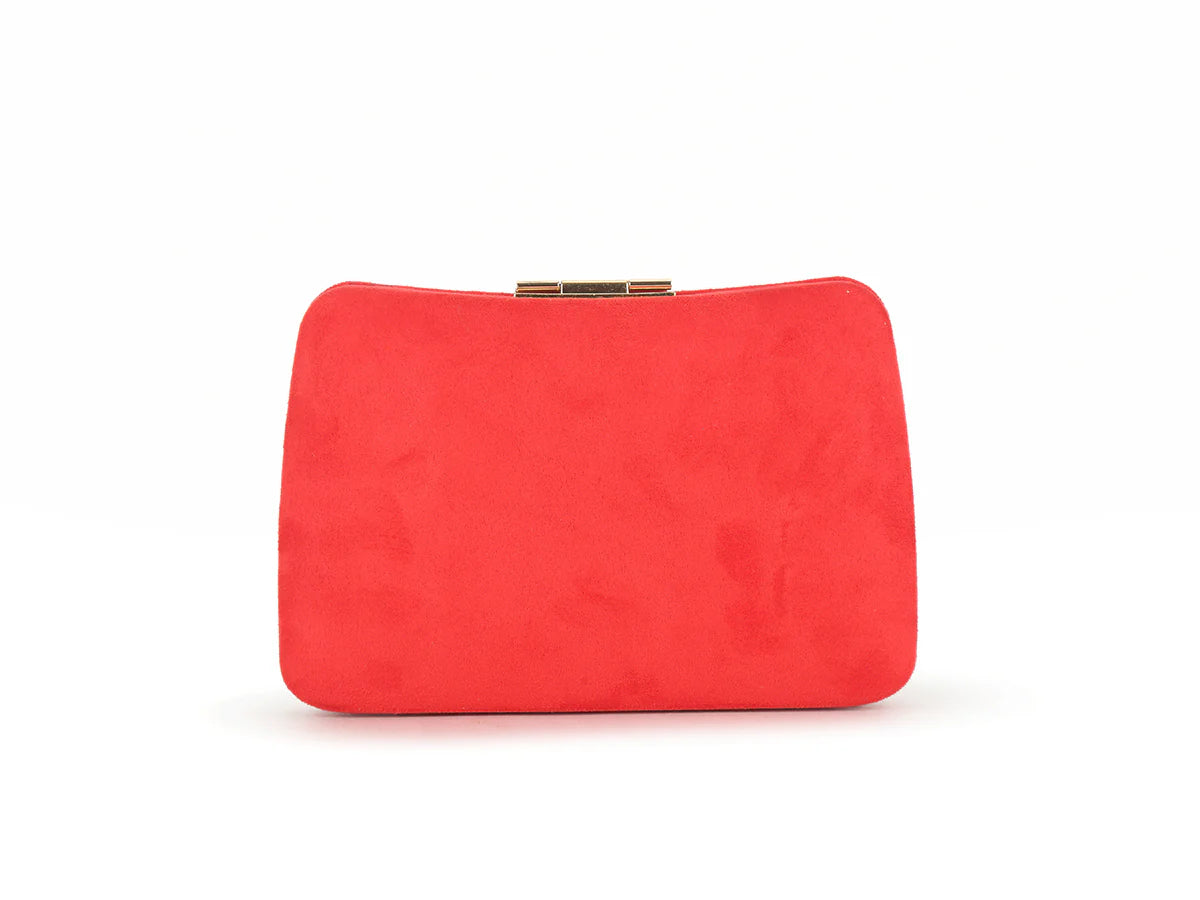 Red & Gold Box Clutch Bag