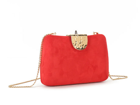 Red & Gold Box Clutch Bag
