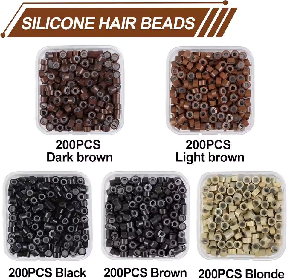 Dream Goddess Hair Micro Rings Silicone Lined Mixed Pack 1000pcs