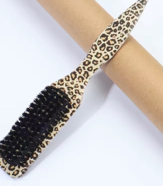 Slick Back Hair Brush Leopard Print