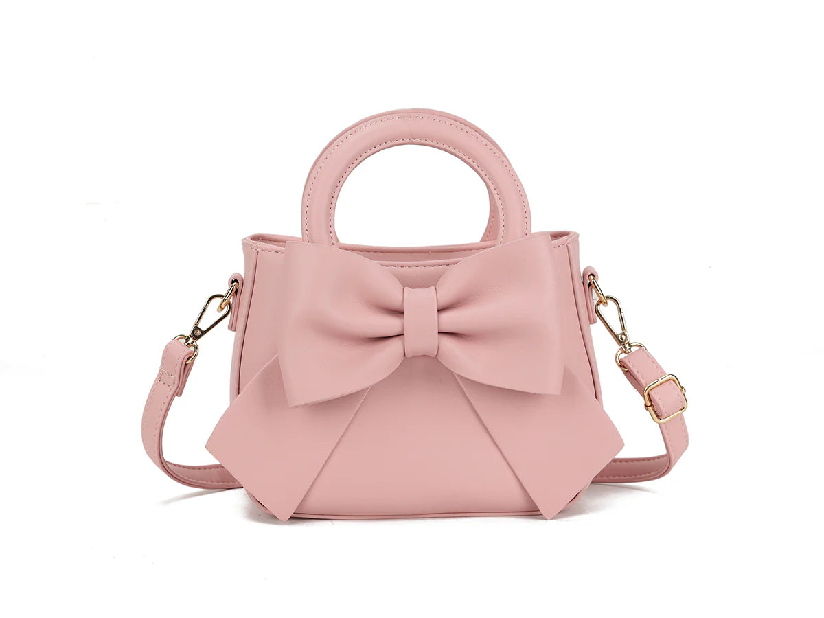 Rose Pink Bow Mini Clutch Bag