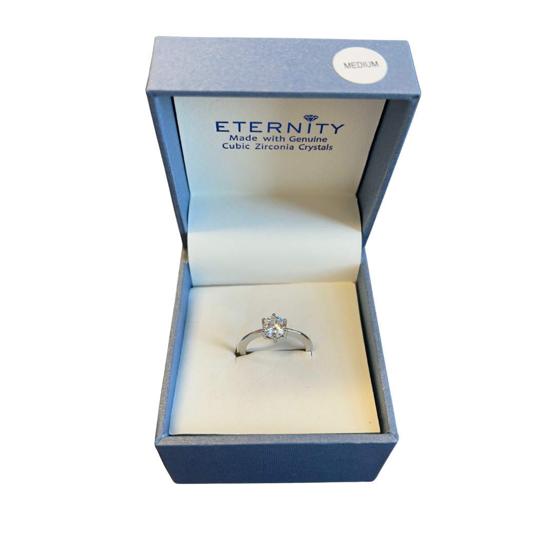 Eternity Cubic Zirconia Solitaire Costume Ring