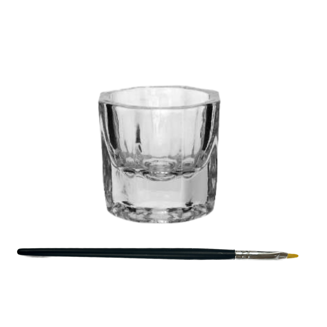 HTL Essentials Eyelash/Brow Tint Brush & Glass Well Set