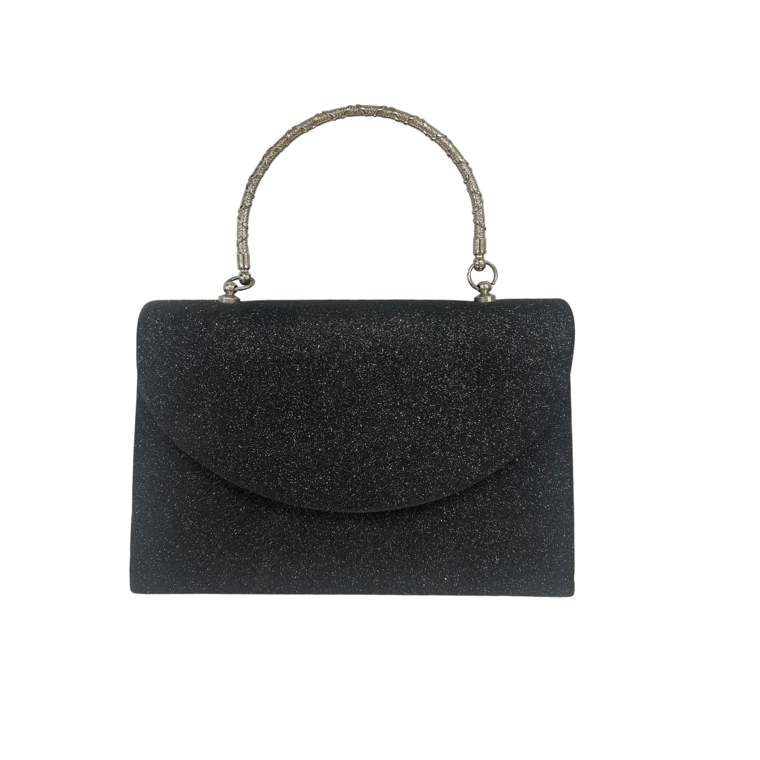 Black Glitz Evening Clutch Bag