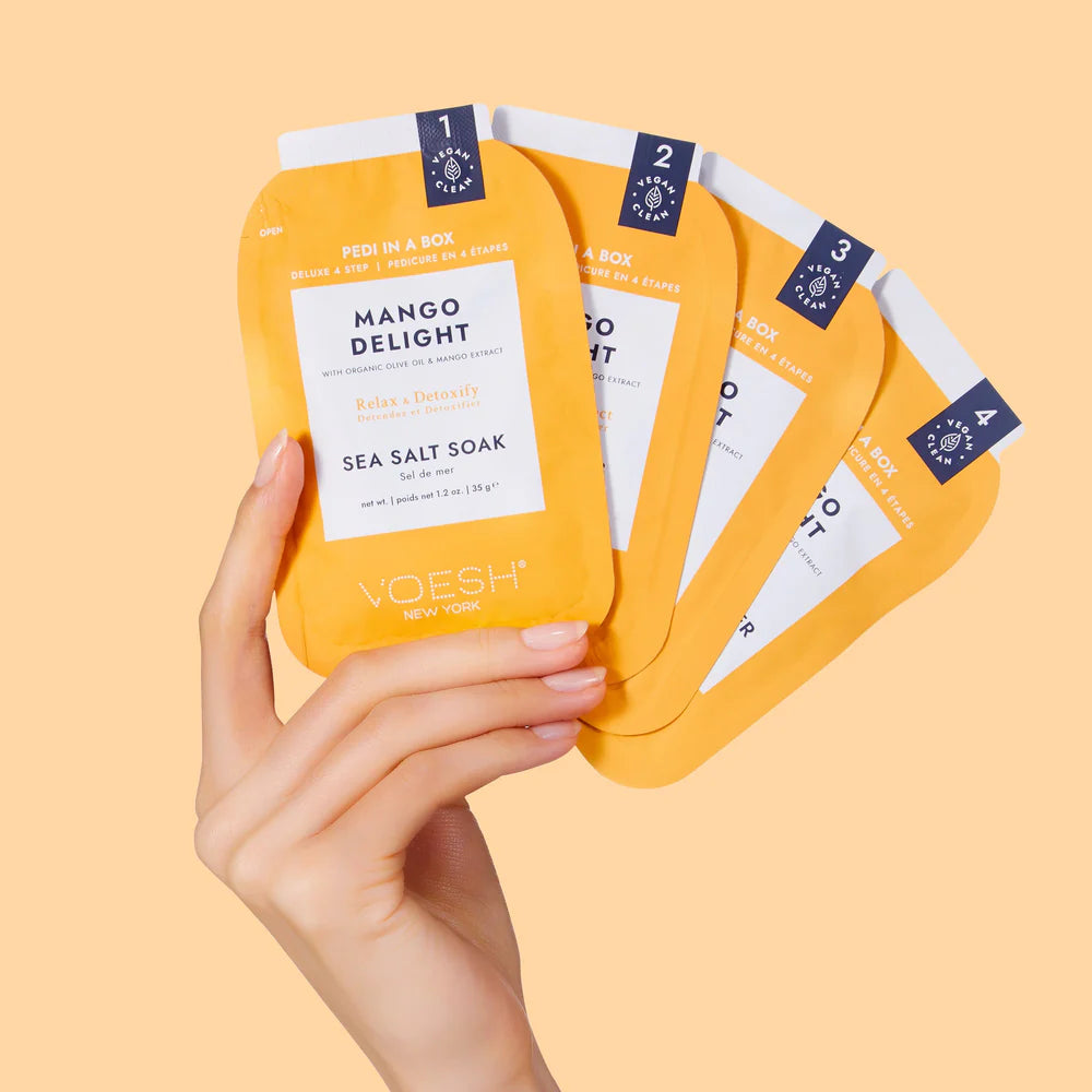 Voesh 4 Step Deluxe Pedi In A Box Mango Delight