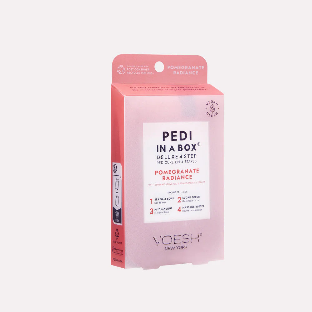 Voesh 4 Step Deluxe Pedi In A Box Pomegranate Radiance