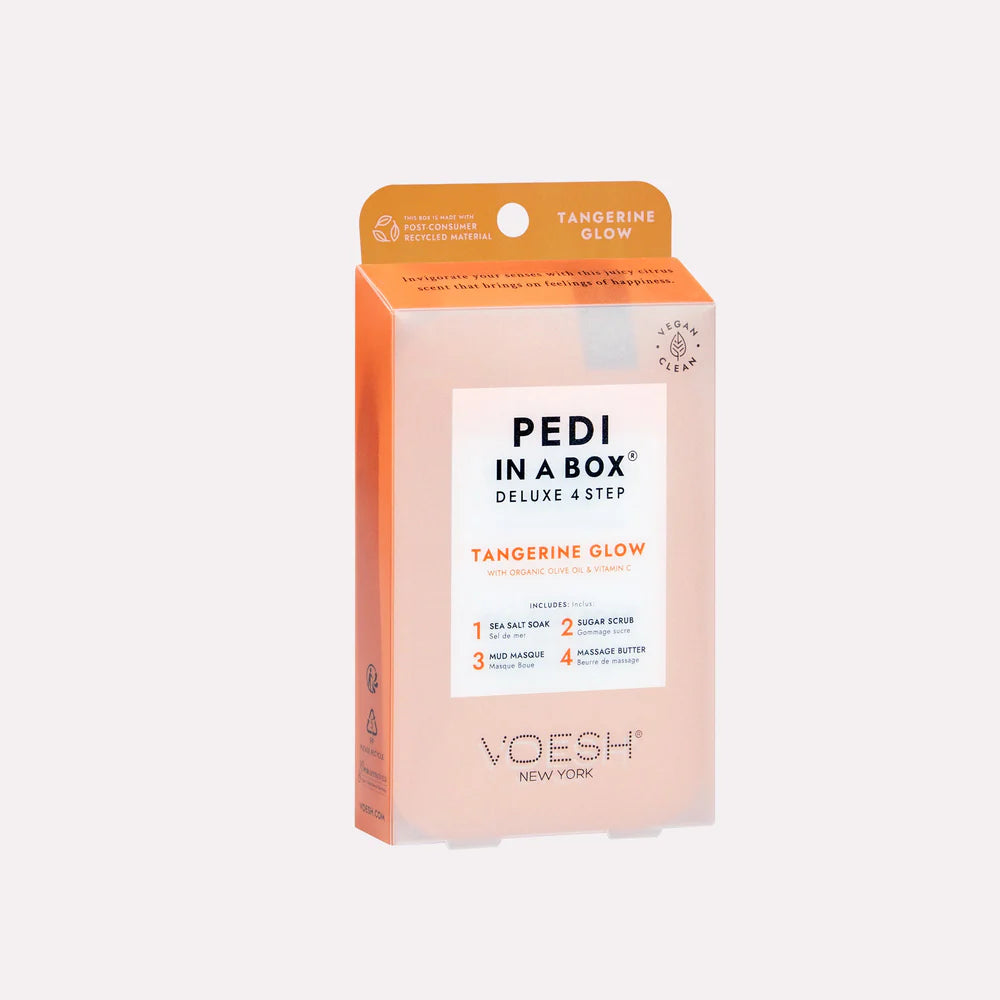 Voesh 4 Step Deluxe Pedi In A Box Tangerine Glow
