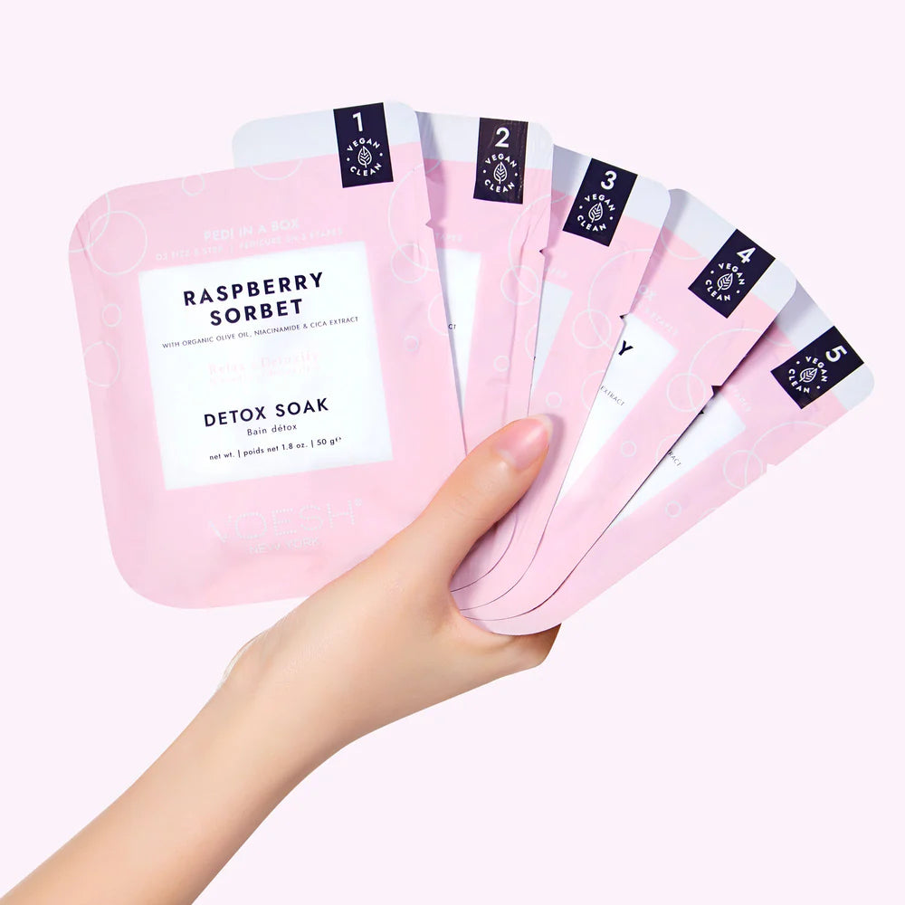 Voesh 5 Step Deluxe Fizz Pedi In A Box Raspberry Sorbet