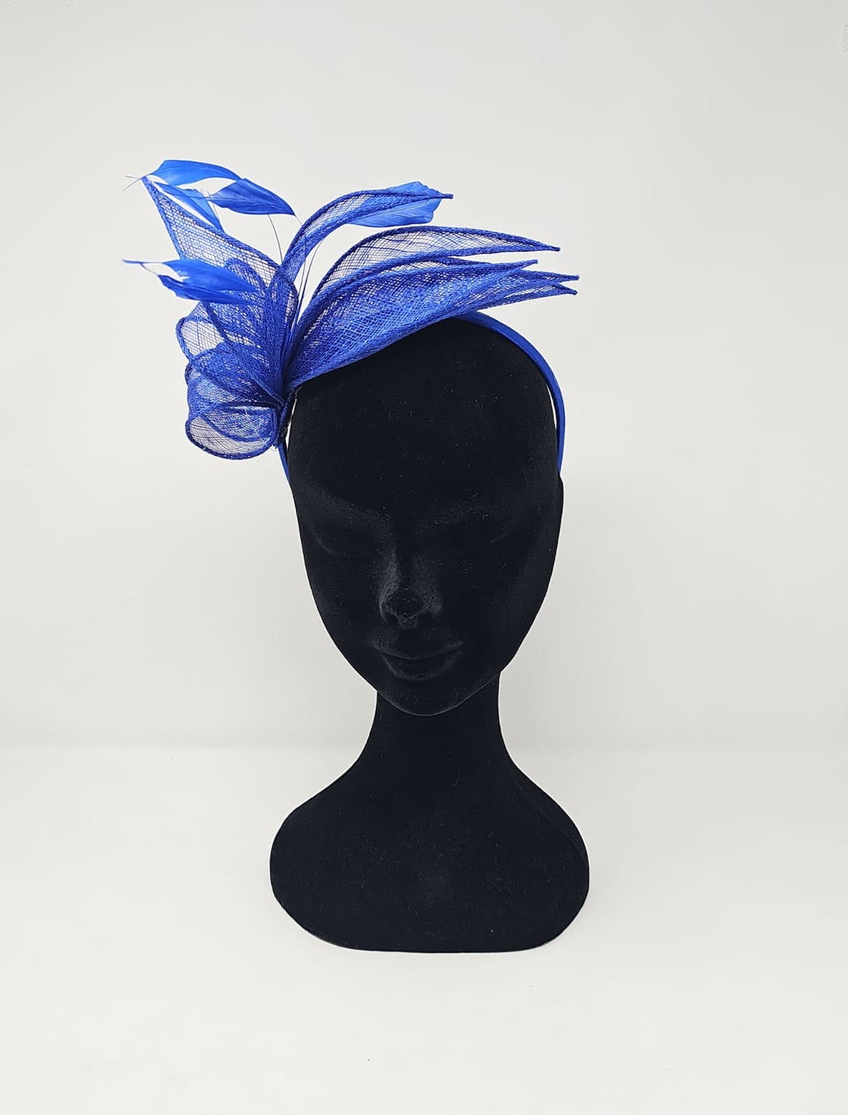 Cobalt Blue Feather Loop Hairband Fascinator
