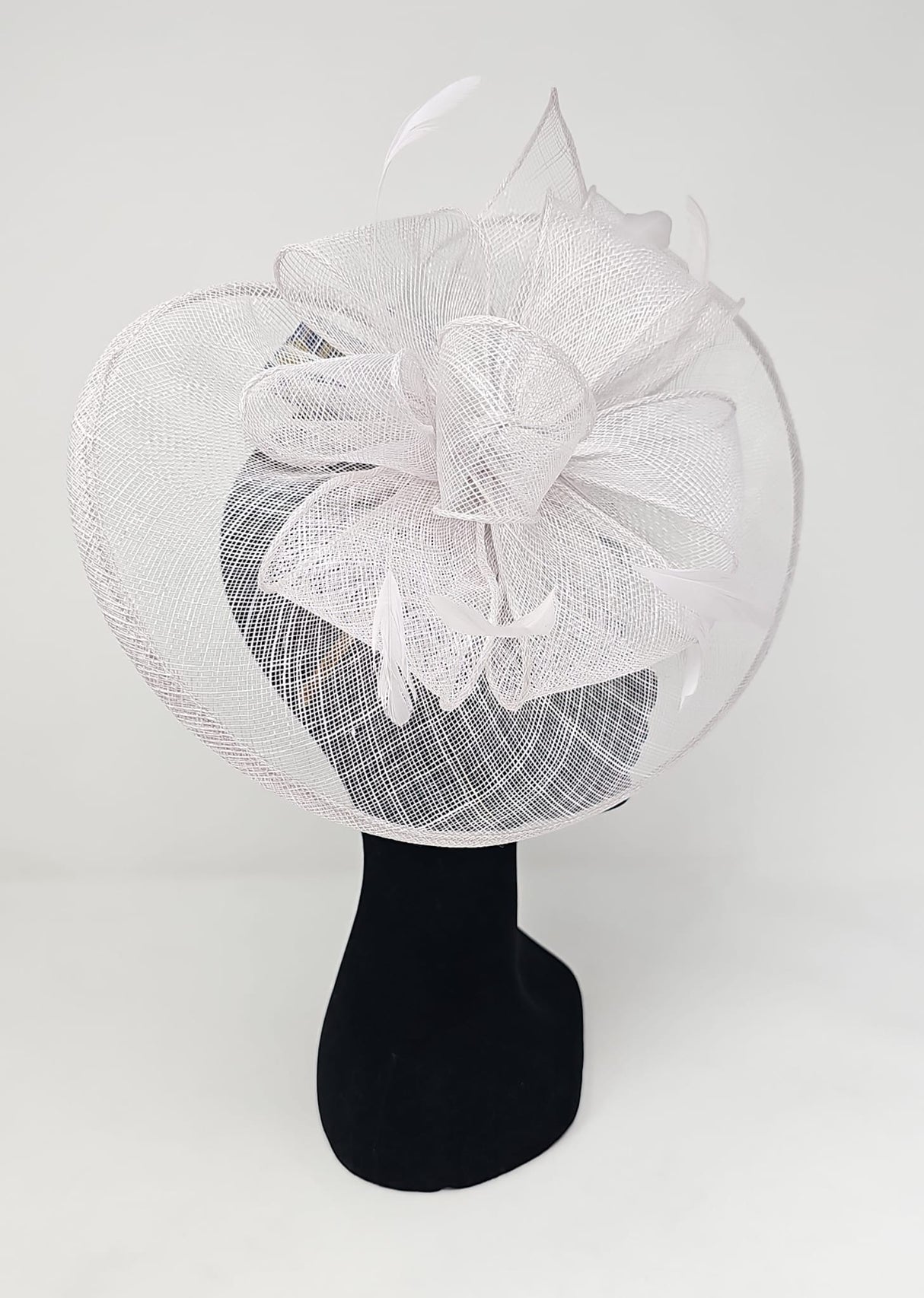 Silver Looped Round Disc Fascinator