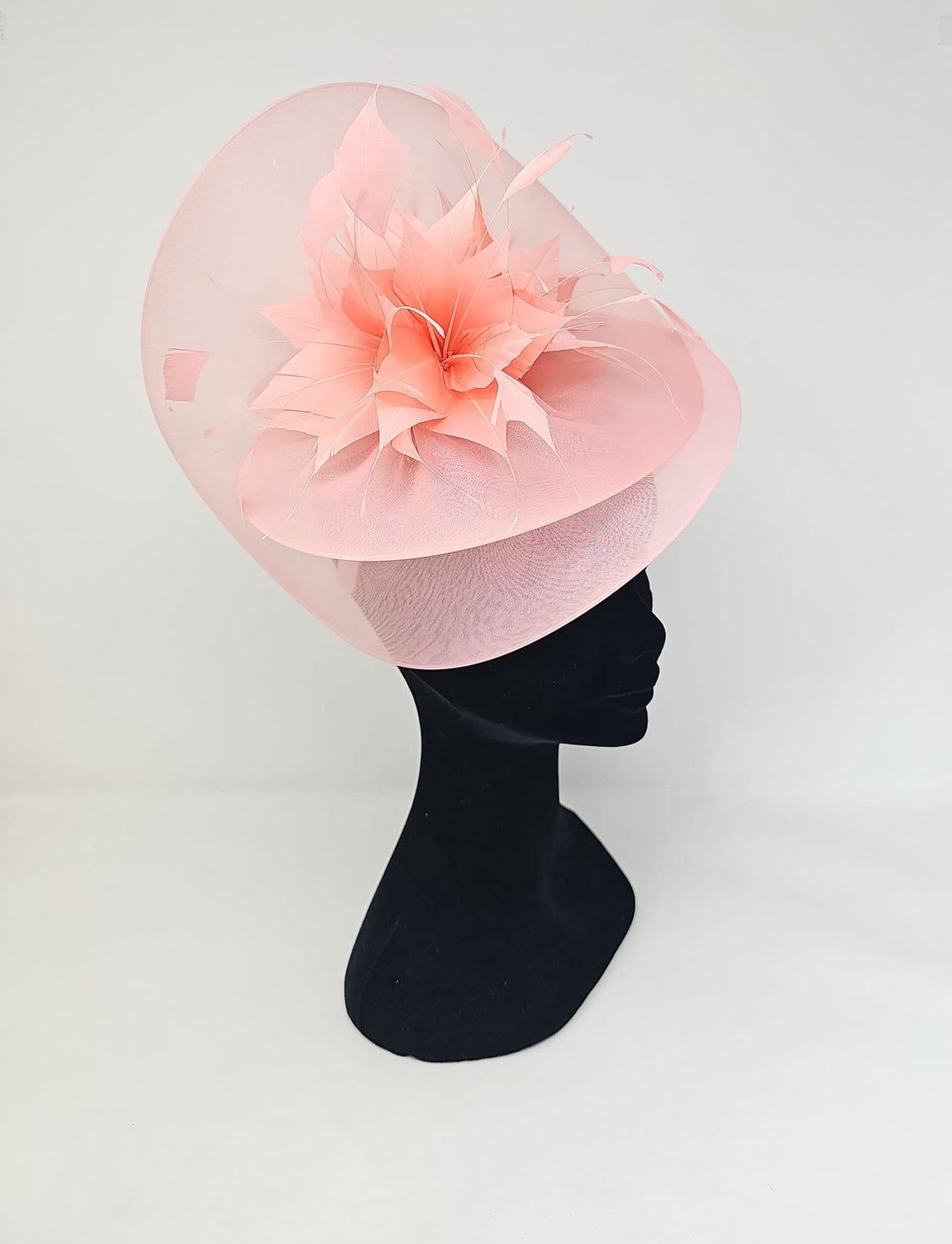 Rose Pink Organza Halo Fascinator