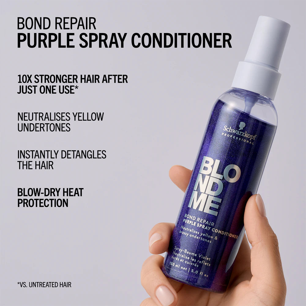 Schwarzkopf Blondme Bond Repair Purple Spray Conditioner 150ml