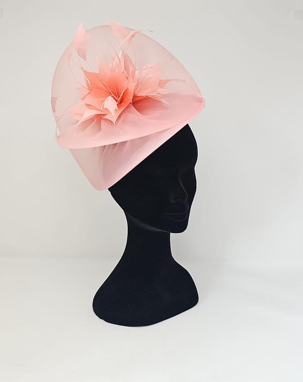 Rose Pink Organza Halo Fascinator