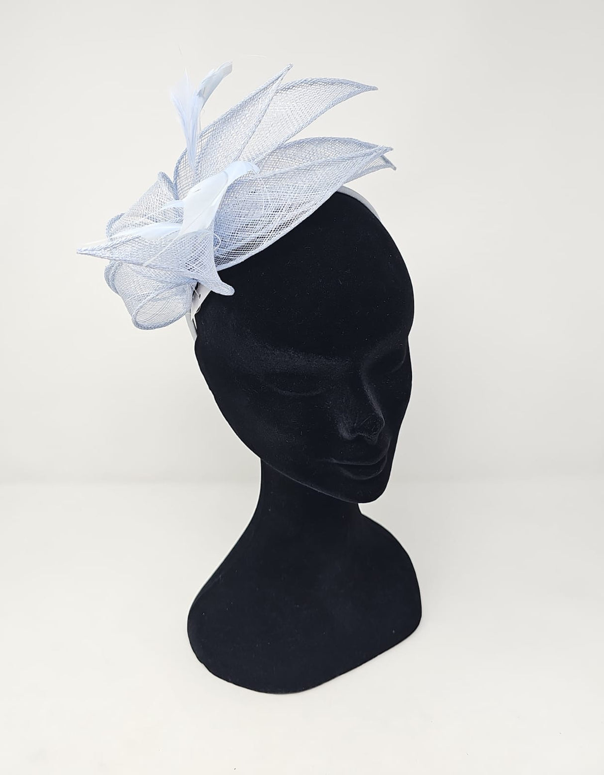 Bluebell Sinamay Loop & Feather Hairband Fascinator